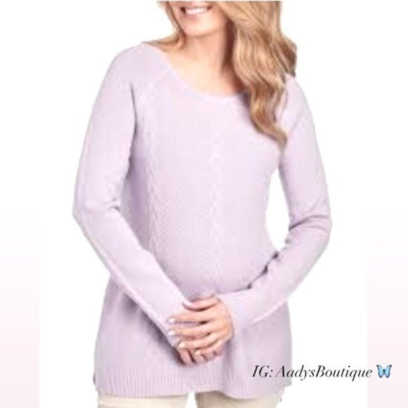 Red Crewneck Sweater Misty Lavender Pullover Plus Size XXL New with Tag - Picture 11 of 11
